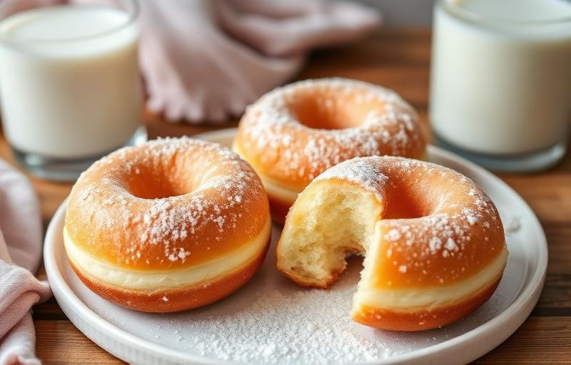 Deilige hjemmelagde smultringer med kefir: ekstra myke og saftige servert på fat